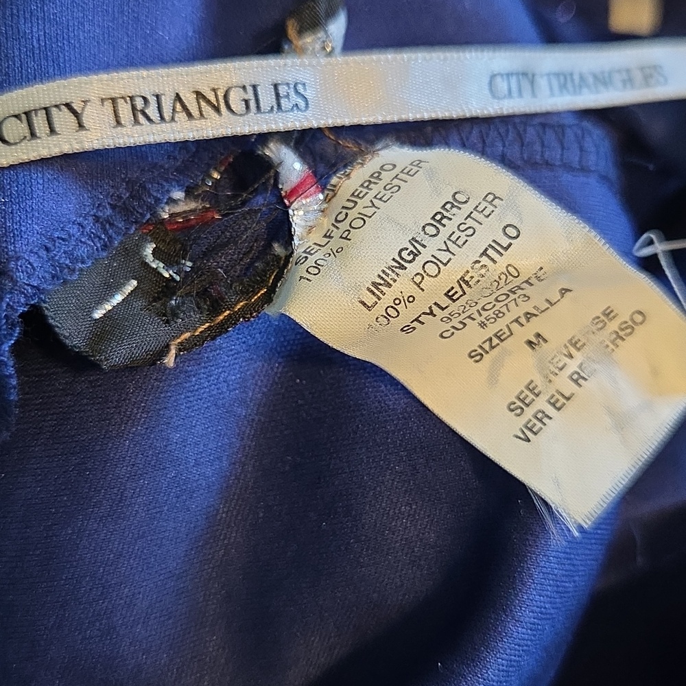 City Triangles Navy Sparkle Halter Gown - Picture 4 of 4